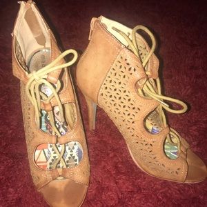 Madden Girl Drewww Caged Lace up heel